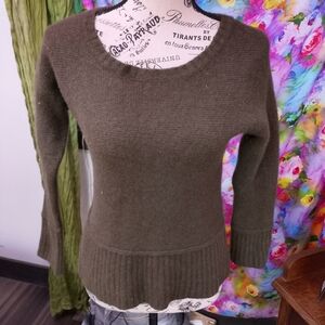 J. Jill Olive Women's Crew Neck Sweater